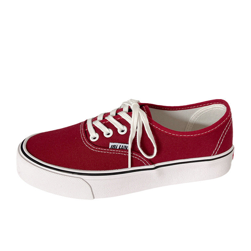 Flat-bottomed Retro Hong Kong-style Instagram-style Sneakers For Students