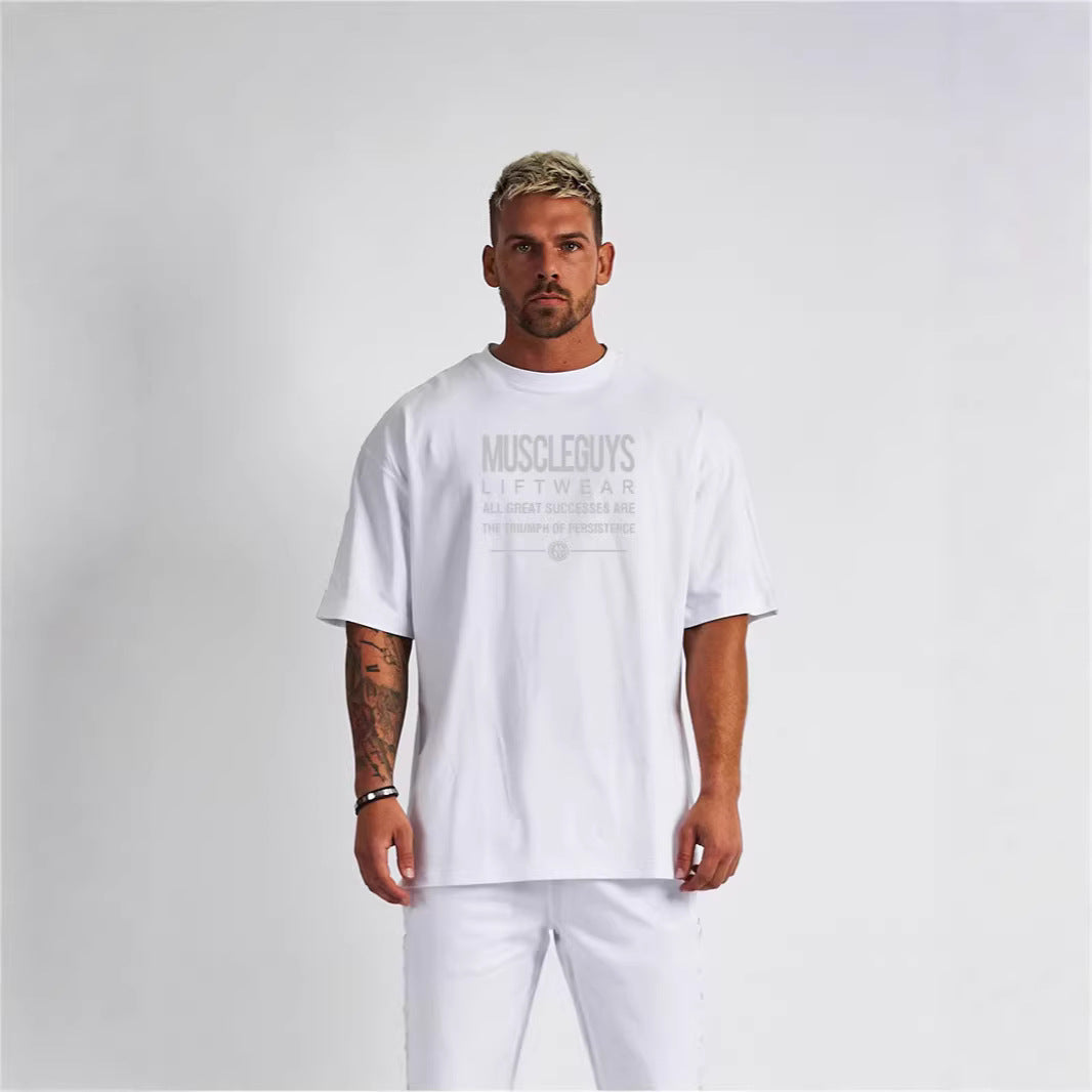 Plus-size Crew Neck Loose-fit Short-sleeve T-shirt