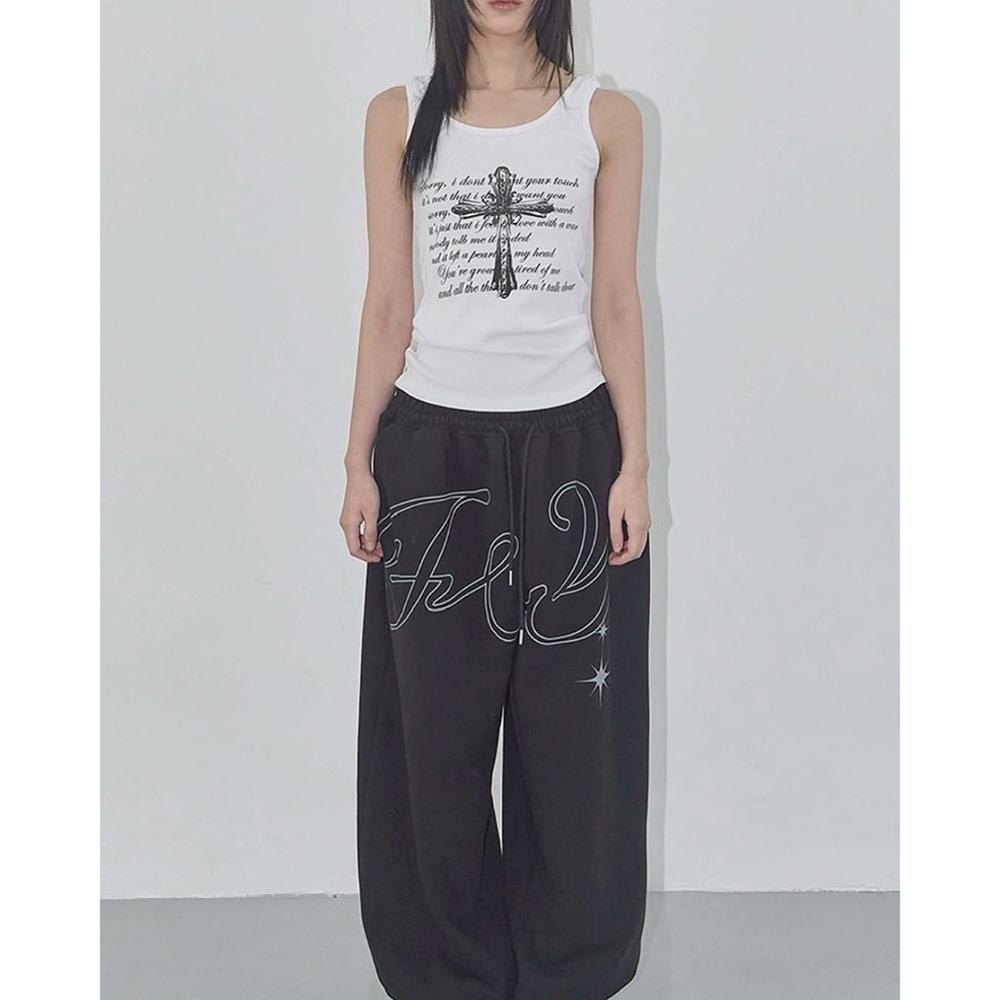 Loose-fit Retro Hip-hop Casual Pants For Women
