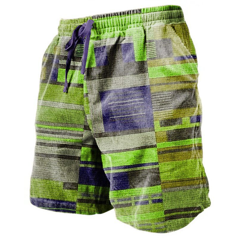 3D Printed Breathable Soft Casual Loose Shorts Men