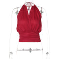 Sexy Deep V-Neck Camisole Womens Fashion Waist-Cinching Lace-Up Bustier