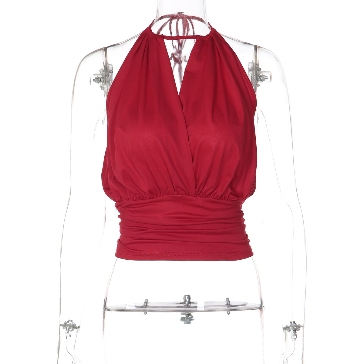 Sexy Deep V-Neck Camisole Womens Fashion Waist-Cinching Lace-Up Bustier