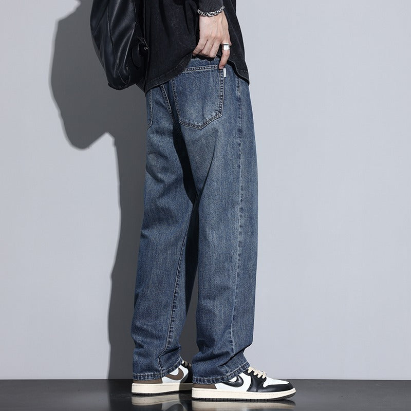 Fleece Lined American Style Retro Mens Straight Leg High Street Pants