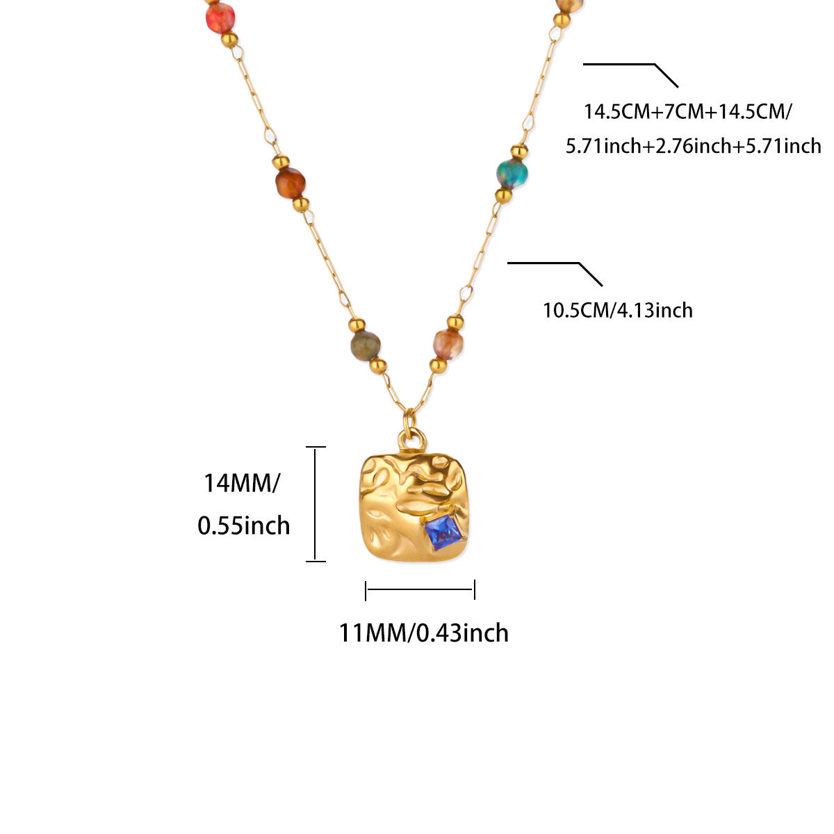 Retro Zircon-Inlaid Oil-Drip Pattern 18K Gold-Plated Choker Necklace