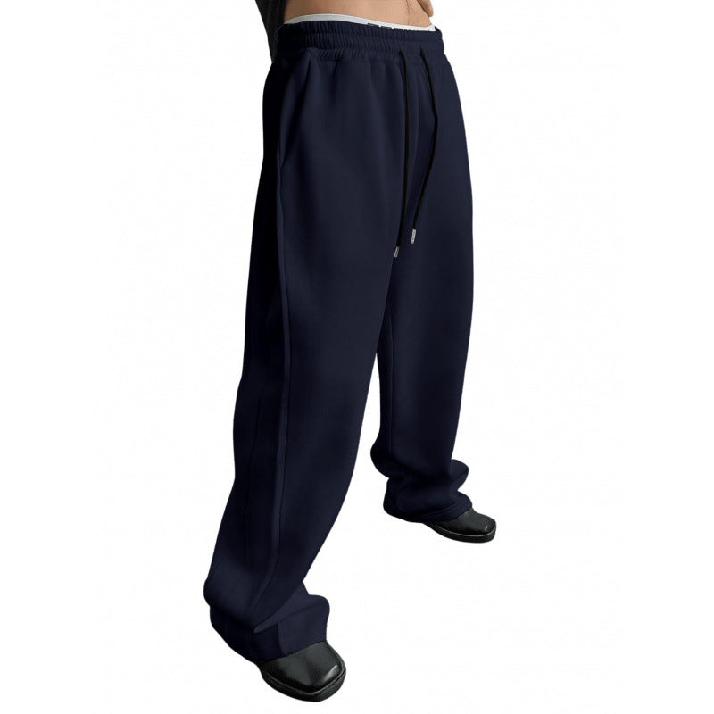 Men's Sweatpants Waist Drawstring Straight Loose Trousers