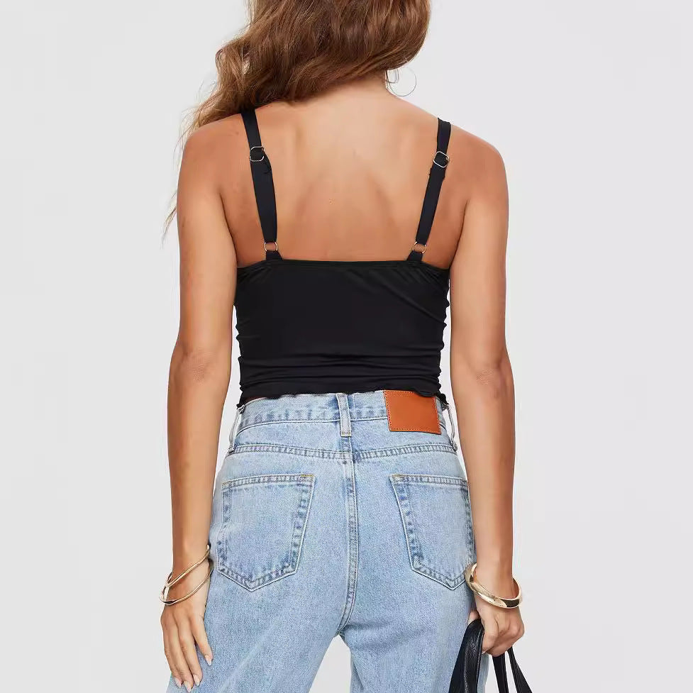 Women's Fashionable Casual Knotted Slim-fit Camisole