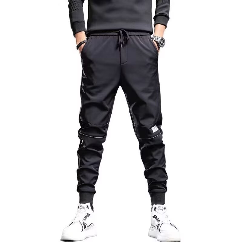 Quick-Drying Autumn Casual Mens Stretch Slim-Fit Korean-Style All-Match Ankle-Tied Sweatpants