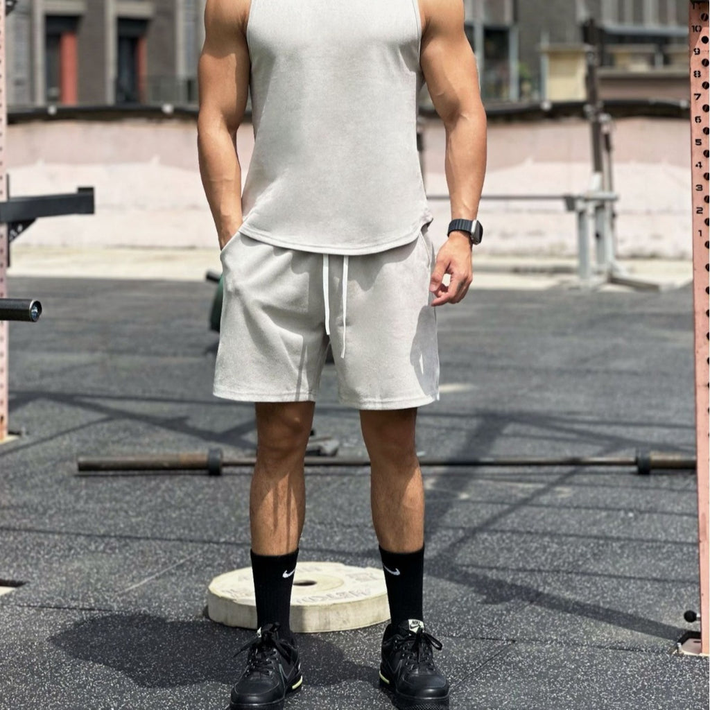 Muscle-fit Basketball Suede Pants For Men