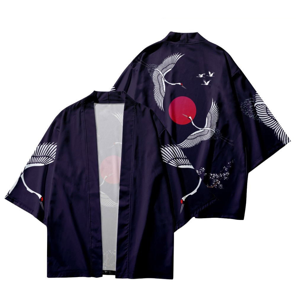 Cloak Kimono And Daoist Robe Cardigan With Three Quarter Length Sleeves