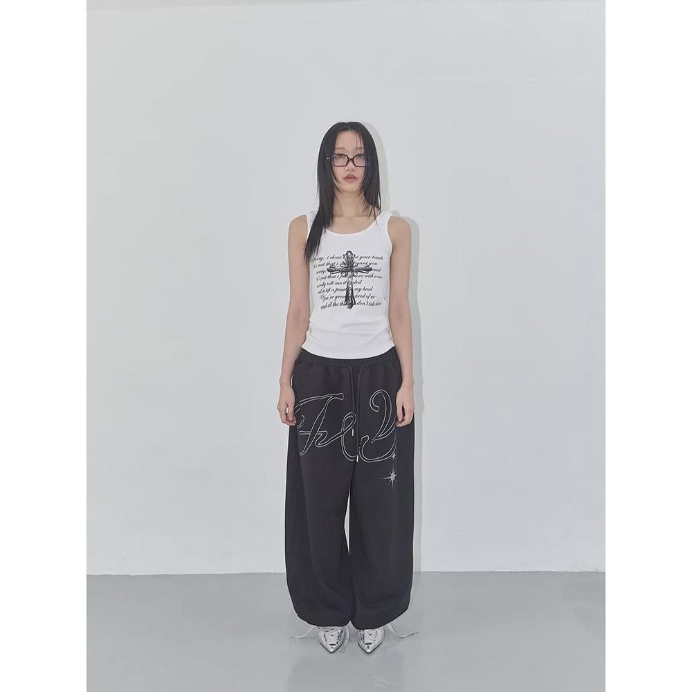 Loose-fit Retro Hip-hop Casual Pants For Women