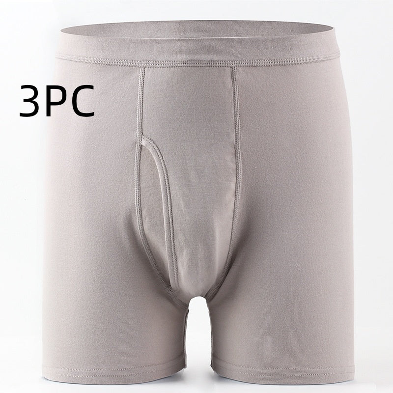 Men's Plus-Size Loose-Fit 100 Cotton Boxer Briefs