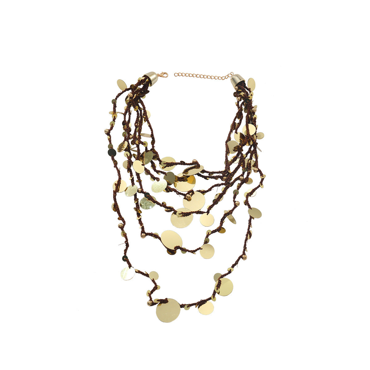 Round Handwoven Summer Beach-Style Necklace