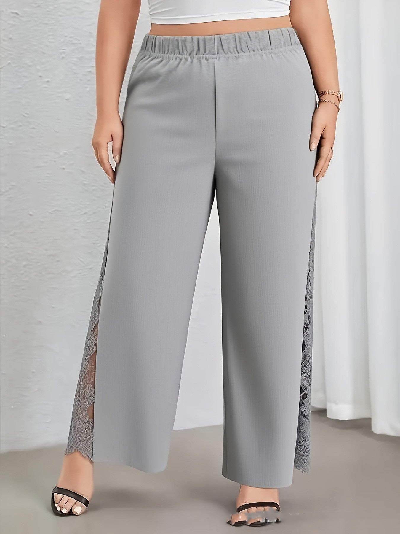 High-waisted Wide-leg Pants Women's Springautumn