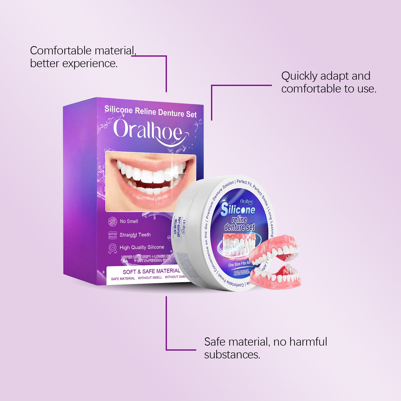Modified Suit Beauty Modified Teeth Teeth Seam Natural Smile Comfortable Beauty Dentures