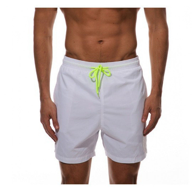 Summer Men's Solid-Colored Athletic Casual Cropped Shorts