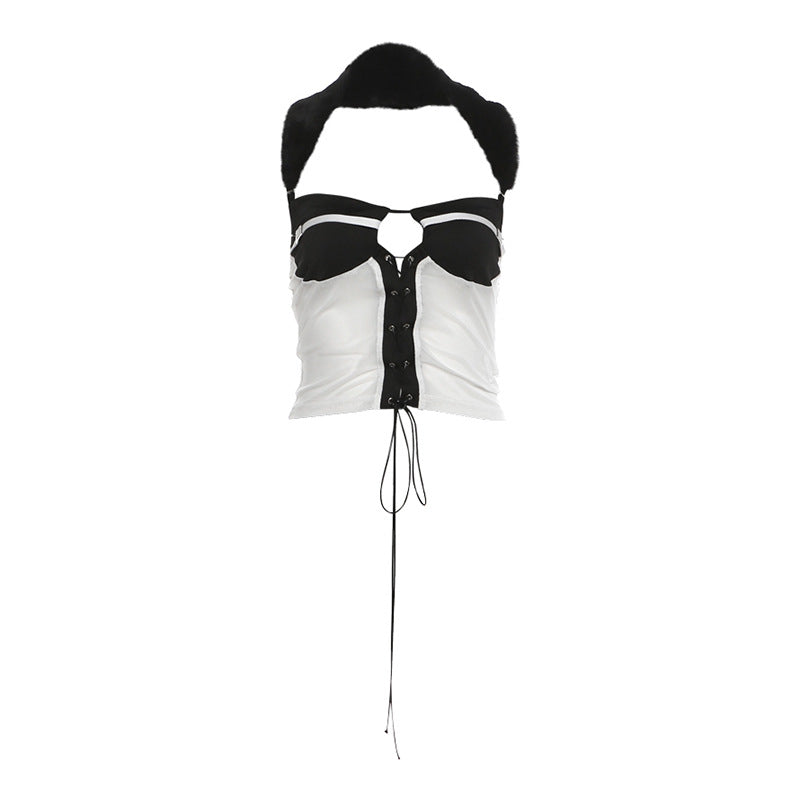 Off-shoulder Sexy Halter Tie-up Top For Women