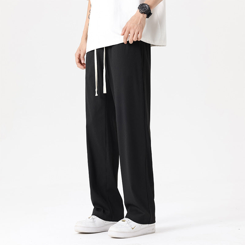 Mens Casual Loose-fitting Cropped Jogger Pants