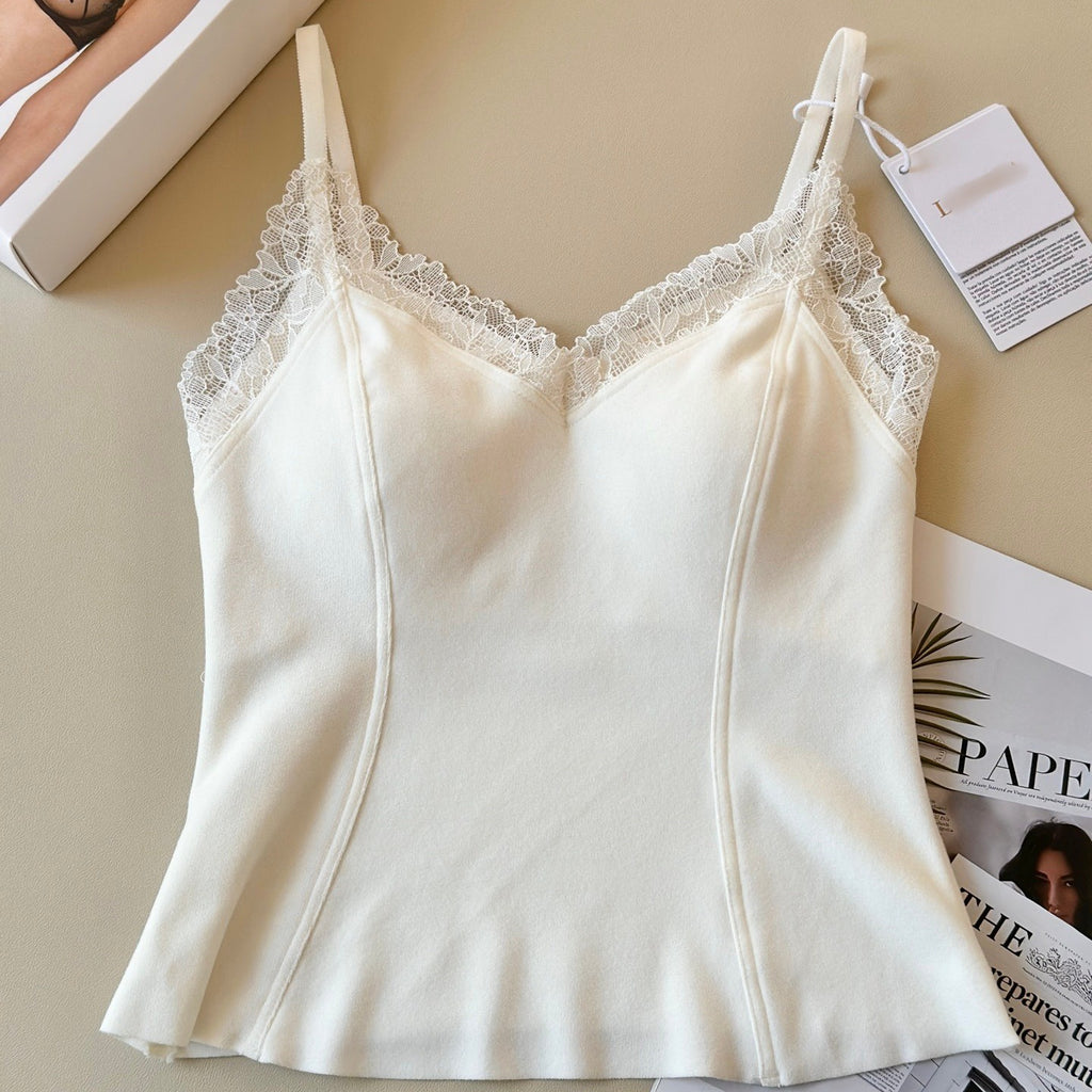 Thickened Lace Sexy One-Piece Lingerie Beautiful Back French-style Sexy V-neck