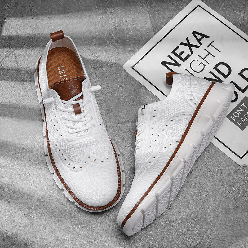 Large-size Breathable Mesh Soft-soled Lightweight Slip-on Casual Shoes