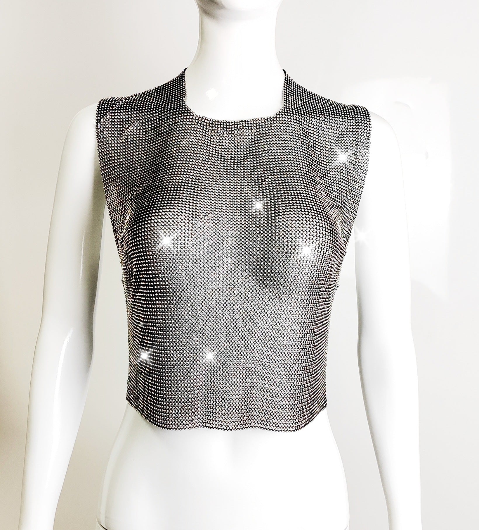 Women's Sexy Backless Slim-fit Crew Neck Tank Top