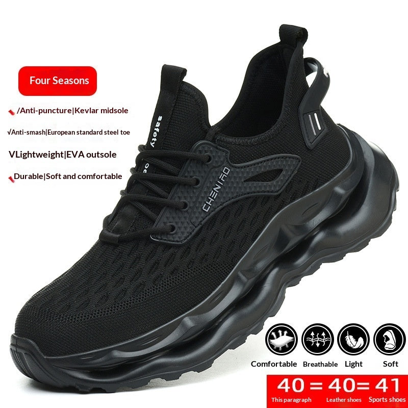 Mens Safety Shoes Puncture-Resistant And Impact-Resistant Work Boots