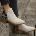 Low-heeled Boots With Side Zipper