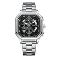 Waterproof Square Couples Multifunctional Calendar Steel-Strap Fashion Watch