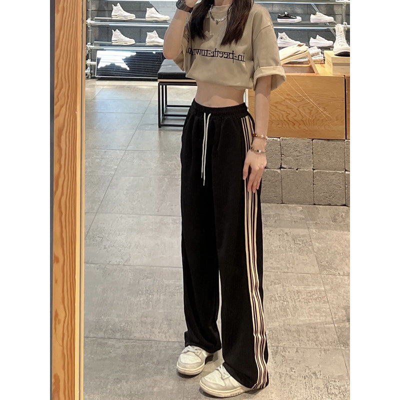 American-style Wide-leg Sweatpants For Women