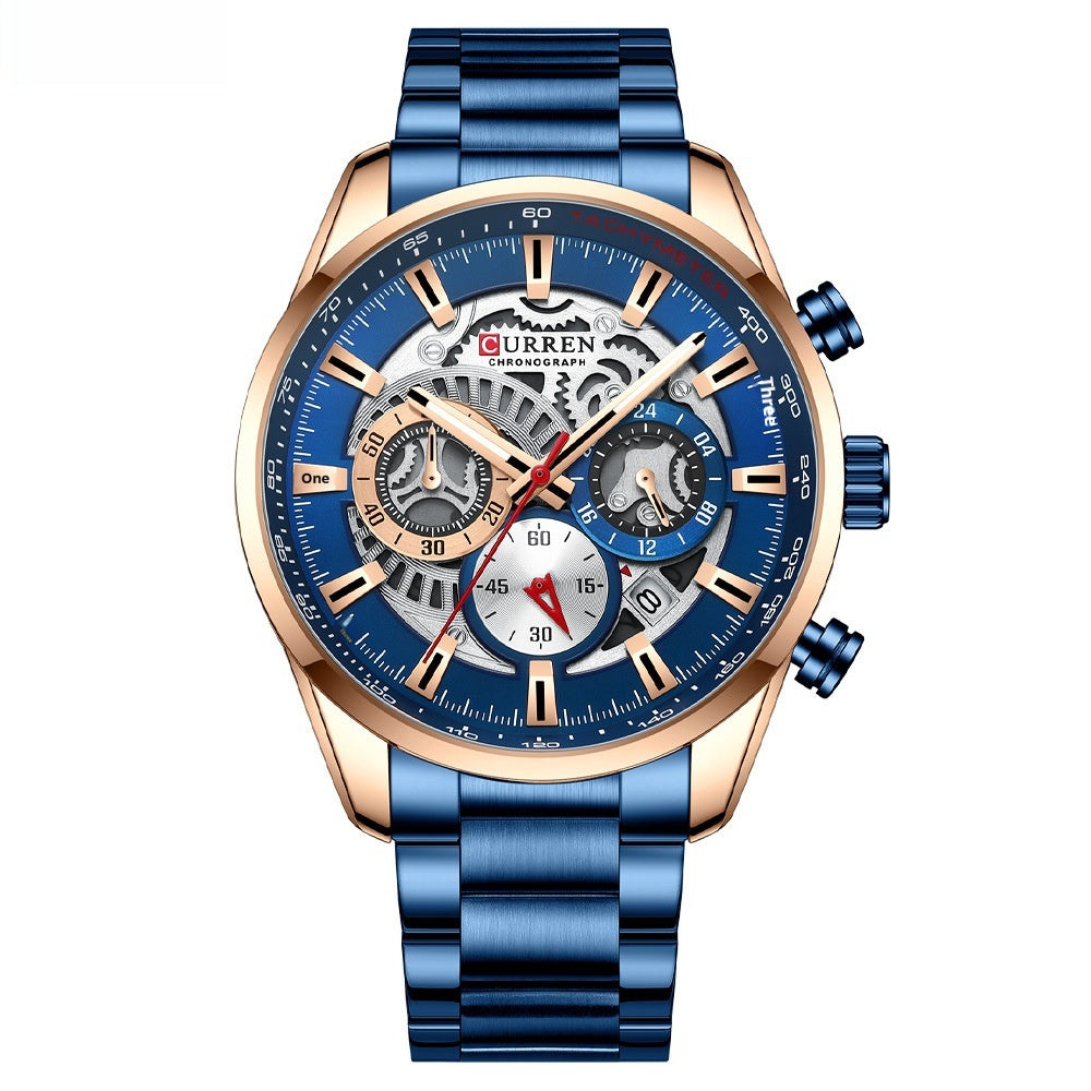 Men's Six-Hand Quartz Fashion Casual Watch