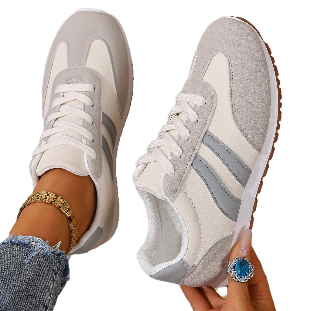Outerwear Lace-up Color-block Casual Athletic Shoes