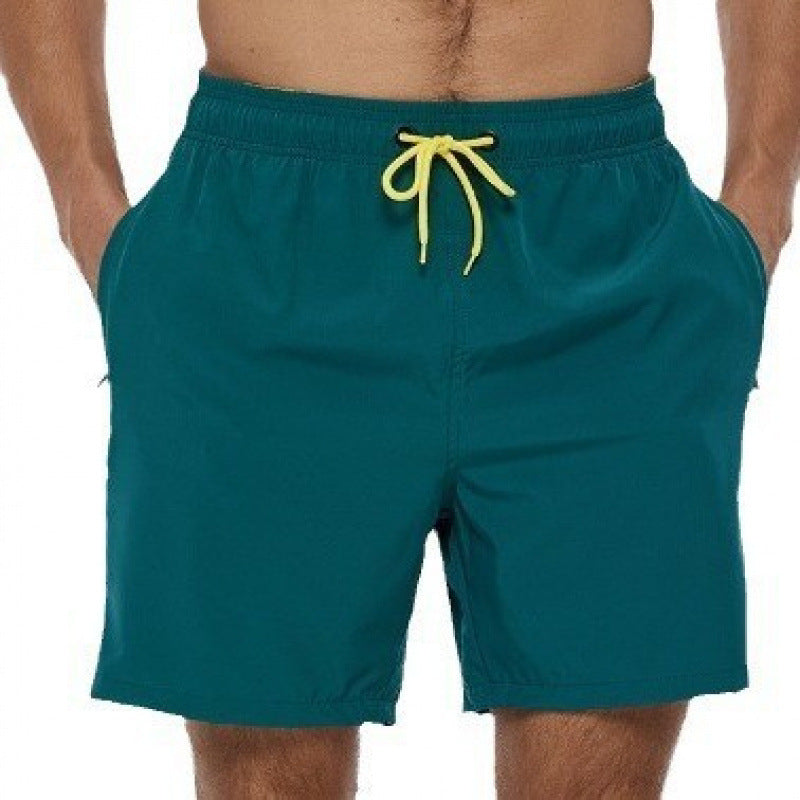 Summer Men's Solid-Colored Athletic Casual Cropped Shorts