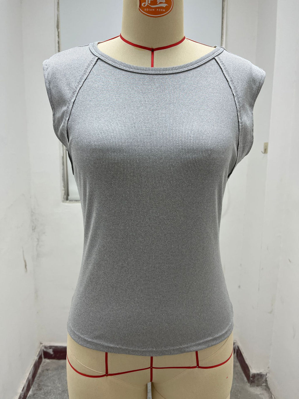 Sleeveless Crew Neck Slim-Fit Ribbed Sexy Chic Womens Top Vest Camisole For Women