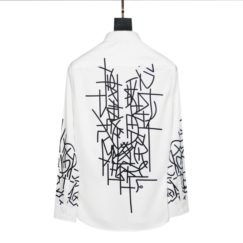 Men's New Style Fitted Printed Shirt Fashionable