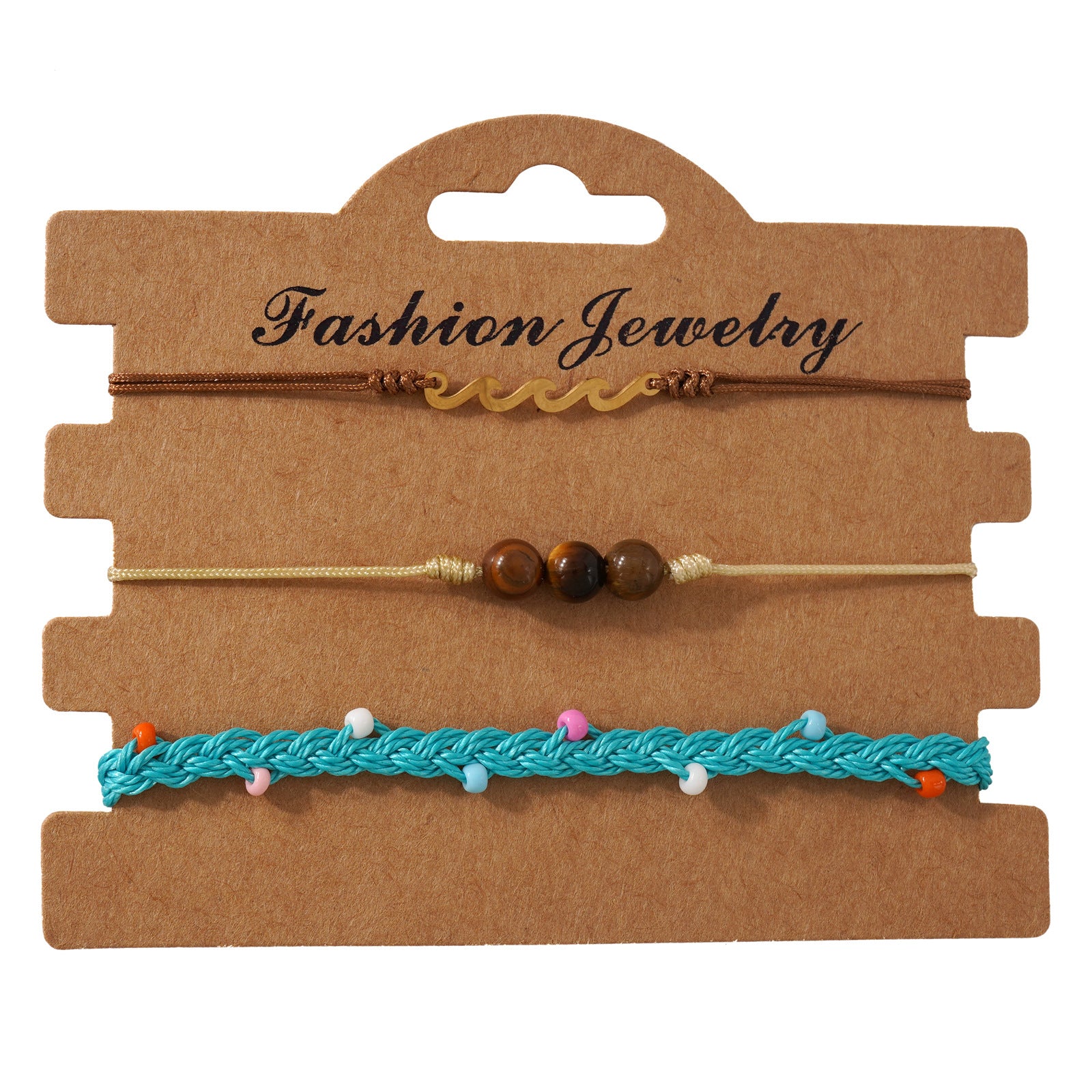 Handwoven Summer Resort-Style Three-Tier Layered Bracelet