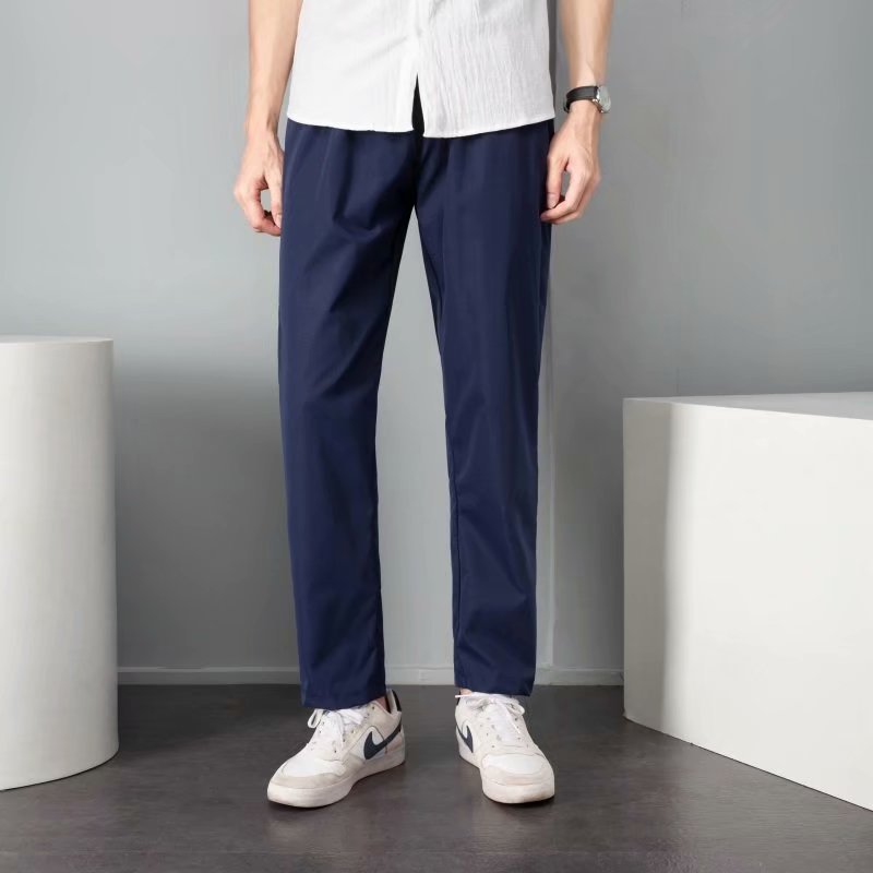SpringAutumn All Match Stretchy Loose Cropped Suit Pants
