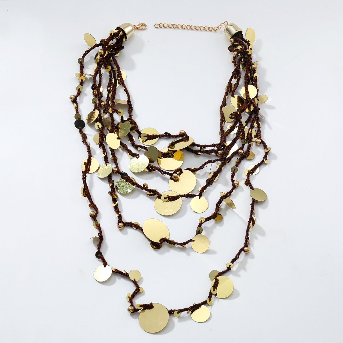 Round Handwoven Summer Beach-Style Necklace