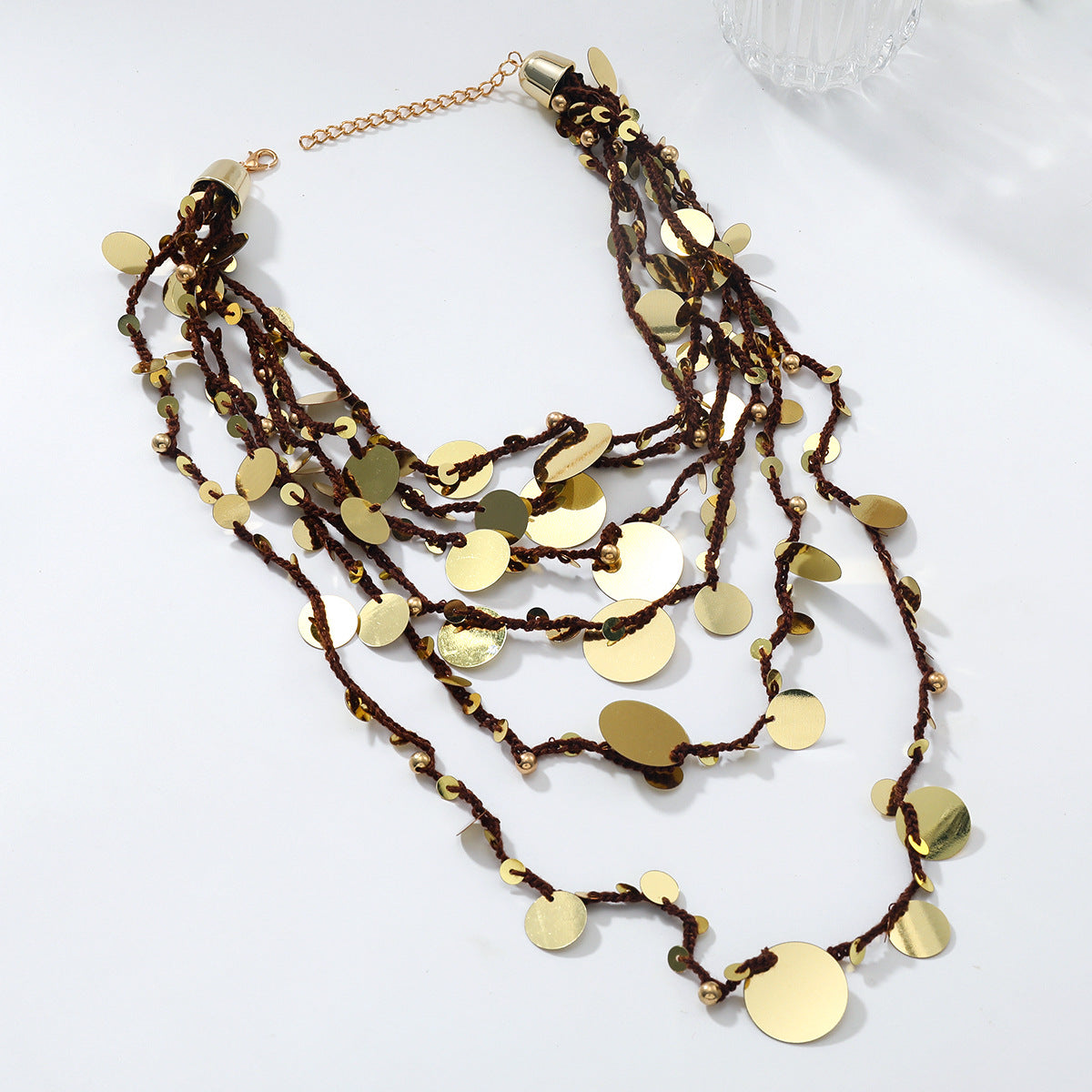 Round Handwoven Summer Beach-Style Necklace
