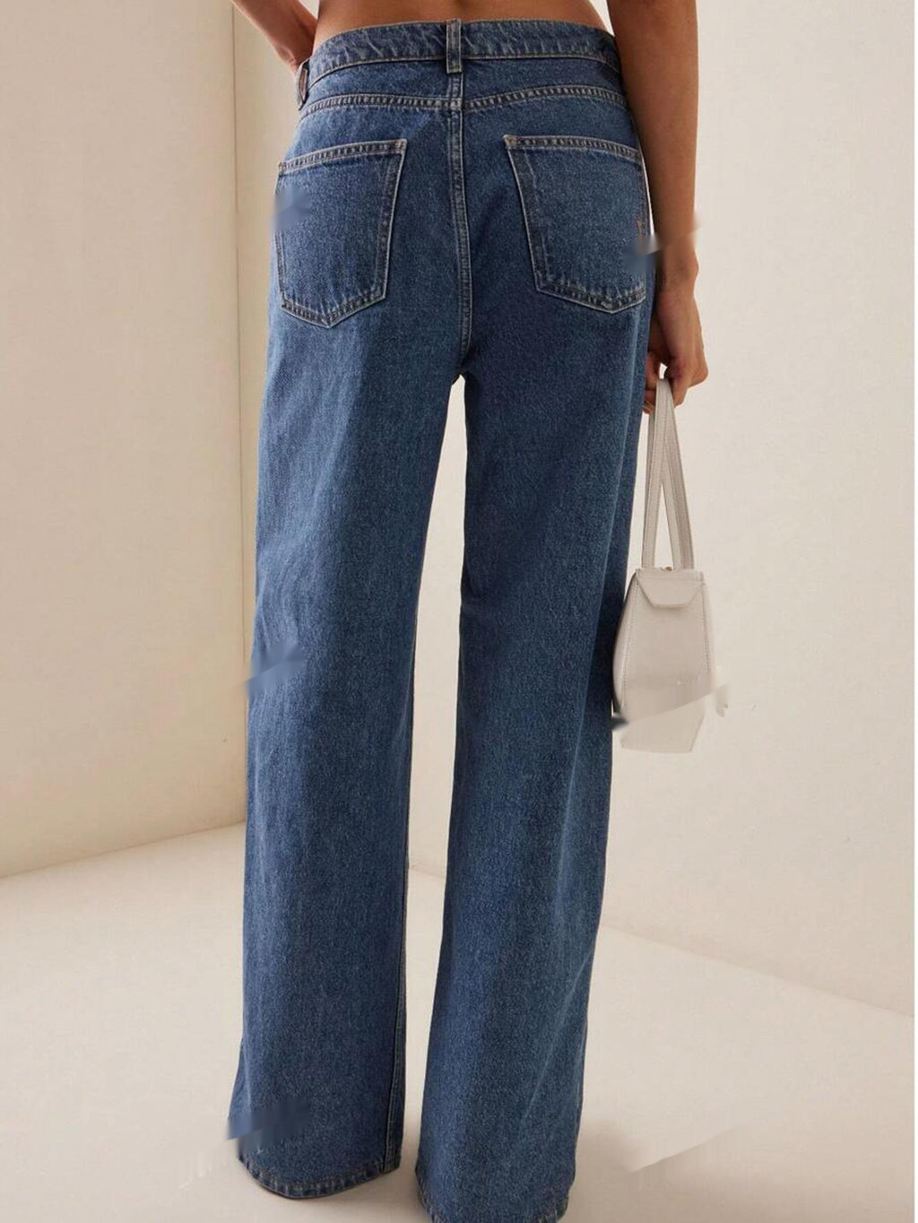 Fashionable Button-Front Slit Straight-Jeans