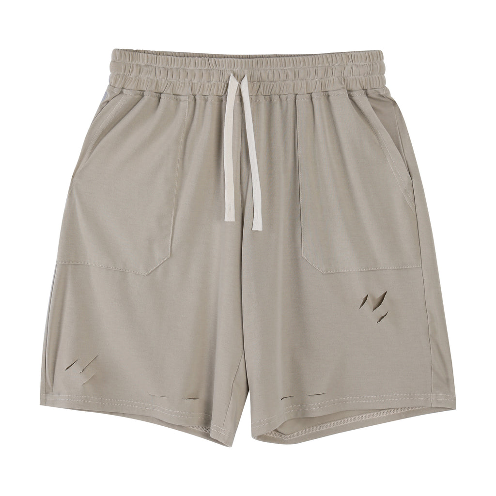 Five-point Shorts Sports Casual Men's Ripped Breathable