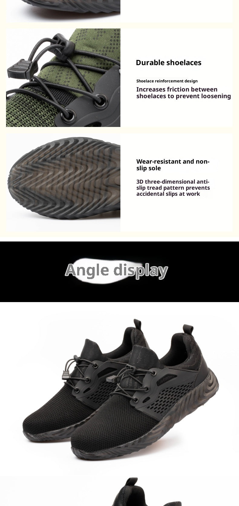 Breathable Work Shoes, Lightweight And Comfortable For Men