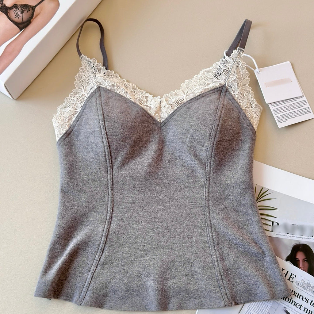 Thickened Lace Sexy One-Piece Lingerie Beautiful Back French-style Sexy V-neck
