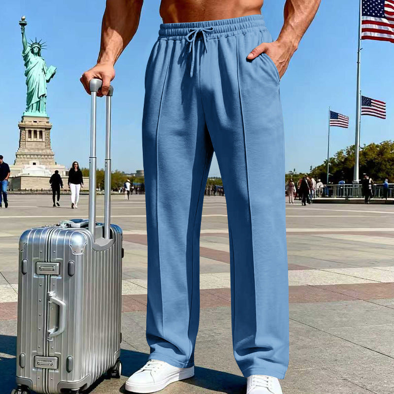 Men's Four-season Casual Sports Business Loose Straight-leg Jogging Pants