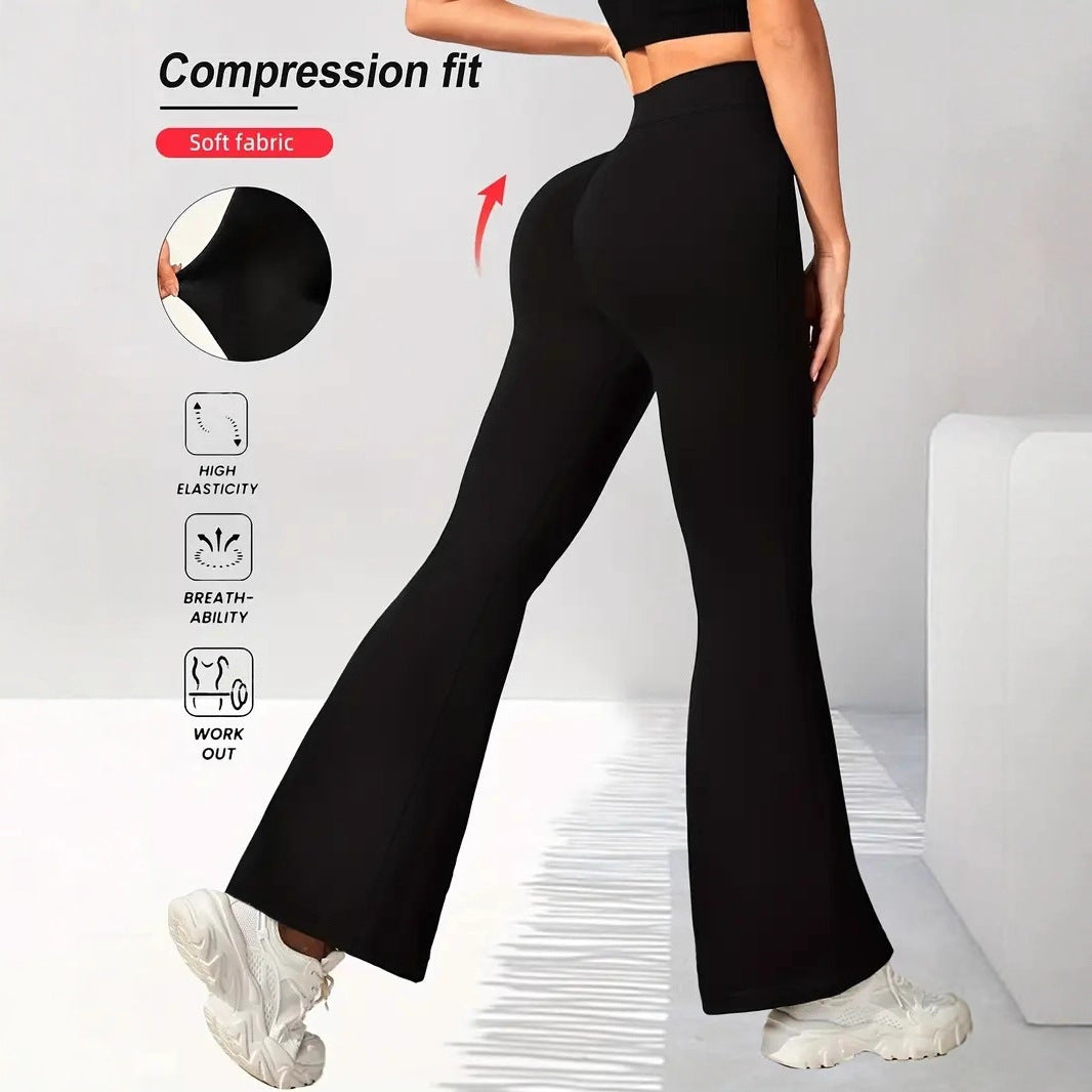 Women's High-waisted Tummy-control Flared Pants