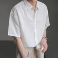 Lightly Mature-style Mens Shirt Jacket With A Draped, Mid-length Sleeve