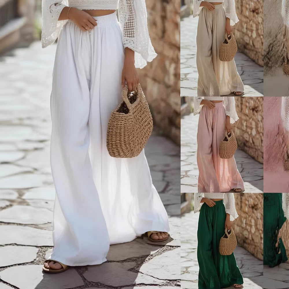 Women's Loose-fitting Solid-color Thin Casual Pants