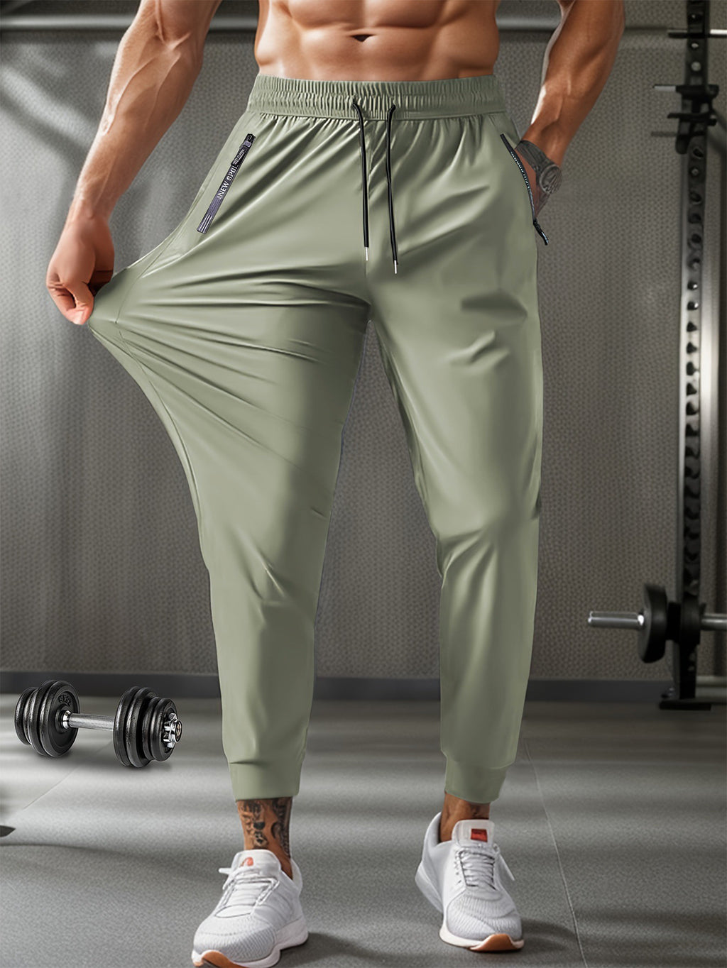 Men's Summer Nylon Ice Silk Trousers Thin Breathable