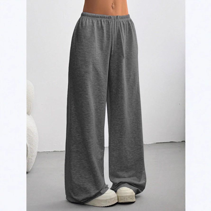 Straight-leg Minimalist Solid-color Womens Sweatpants