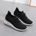 Autumn New Style Wedge Heel Outer Knit Women's Shoes Thick Sole Breathable Casual Shoes