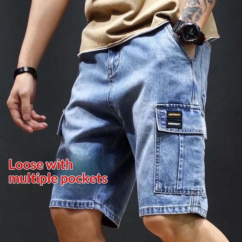 Mid-length Pants Breeches Youth Workwear Jeans