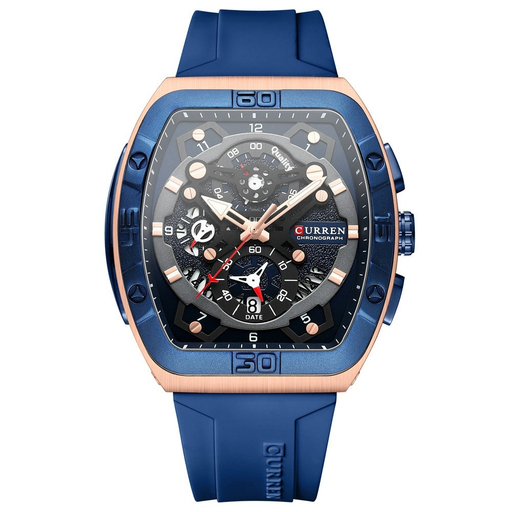 Cairen Unisex Six-Hand Quartz Watch Sporty Style Multi-Function Water-Resistant